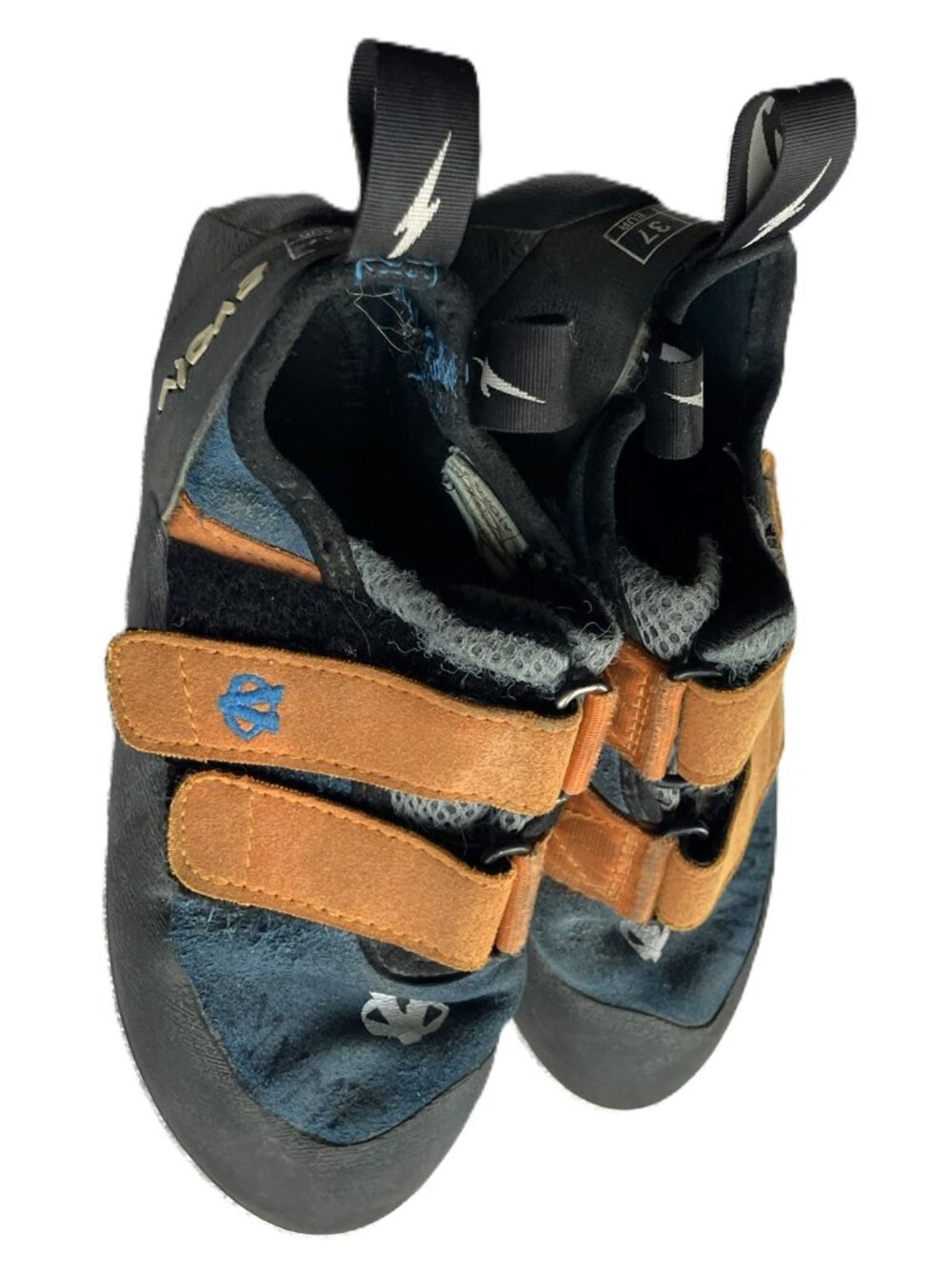🧗 Evolv VTR3D Rock Climbing Shoes | Size 5 US / EU 37 | Grey & Orange